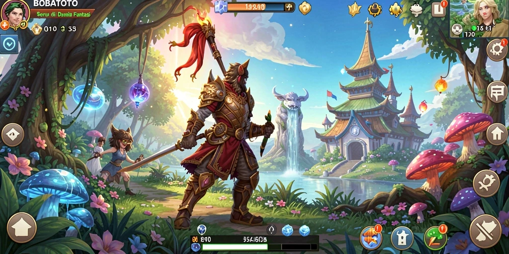 Screenshot gameplay BOBATOTO yang menampilkan petualangan seru.