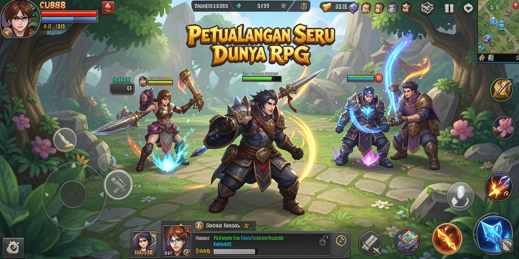 Screenshot gameplay CU888 menampilkan pertarungan seru dan karakter yang menarik.