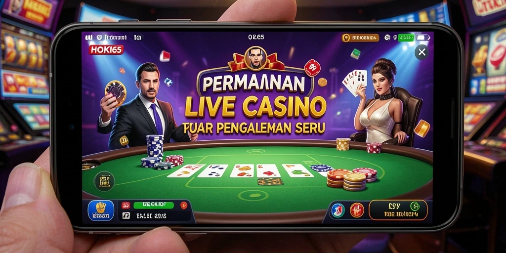 Gameplay HOKI65 yang mengasyikkan dengan dealer profesional.