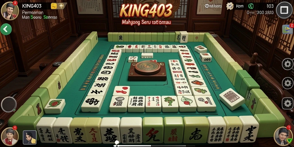 Tampilan gameplay KING403 yang seru dan menarik dalam permainan Mahjong.