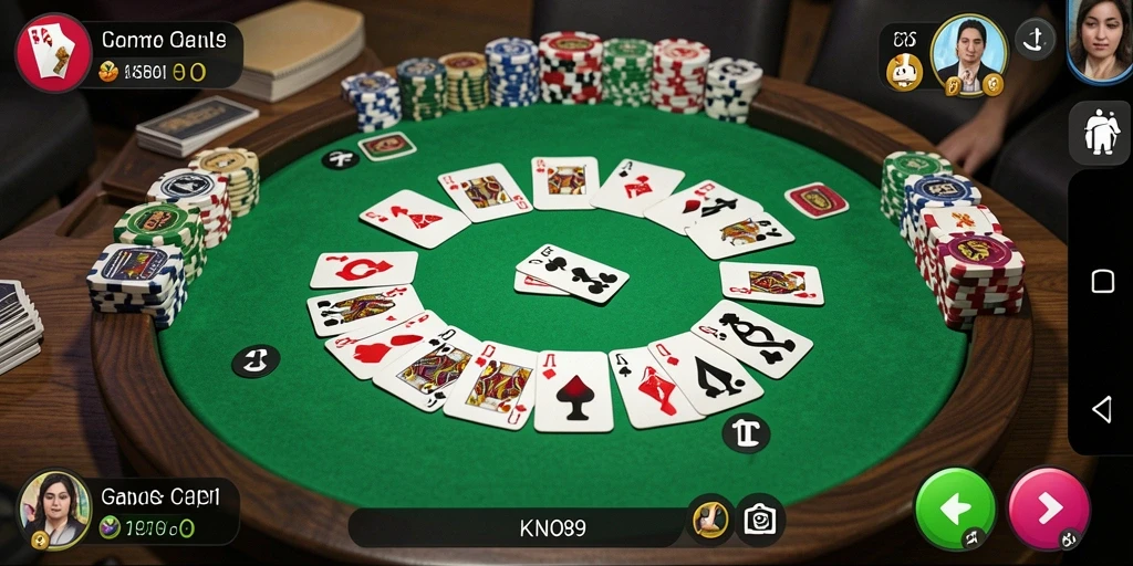 Screenshot gameplay KNO89 menampilkan suasana kompetitif permainan Gaple.