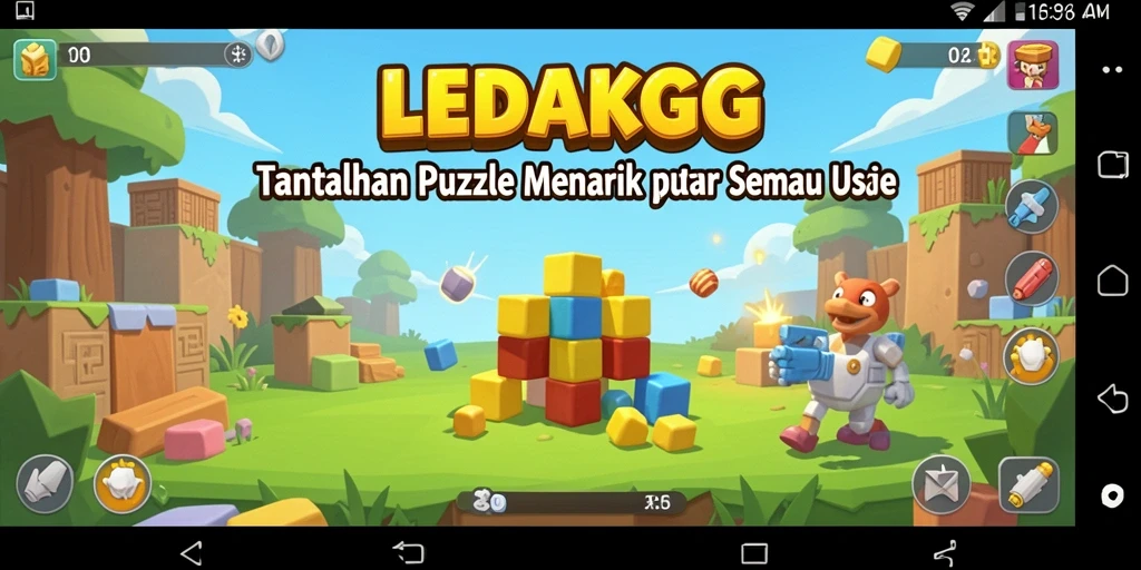 Screenshot utama LEDAKGG menampilkan gameplay seru dan menantang.