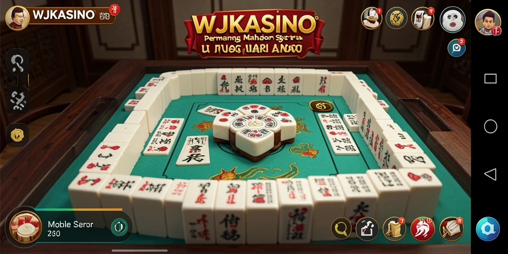 Screenshot gameplay <strong>WJKASINO</strong> menampilkan keseruan permainan Mahjong.